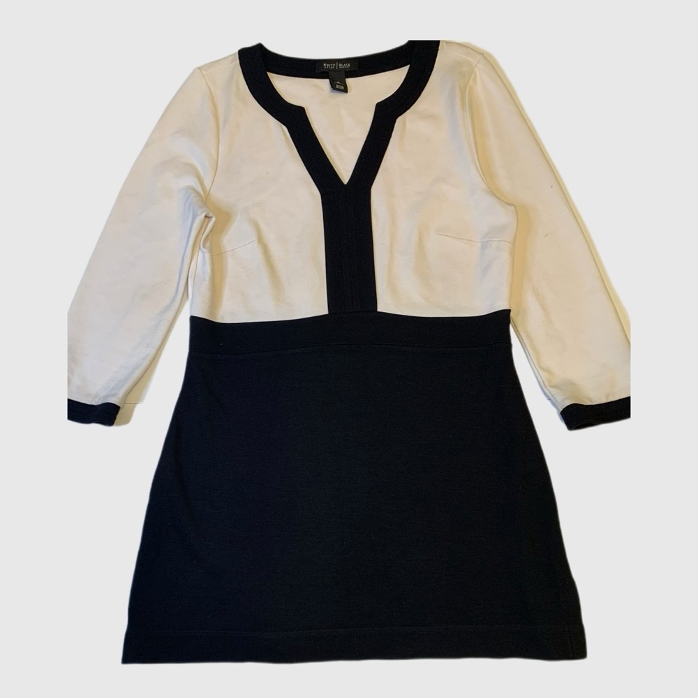 White and black dress